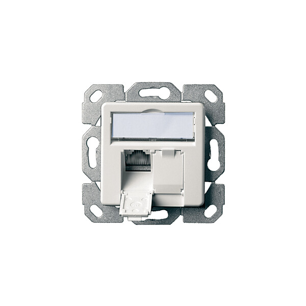 Telegärtner AMJ45 Anschlussdose, Kat.6A(tief), 2 x RJ45, pw