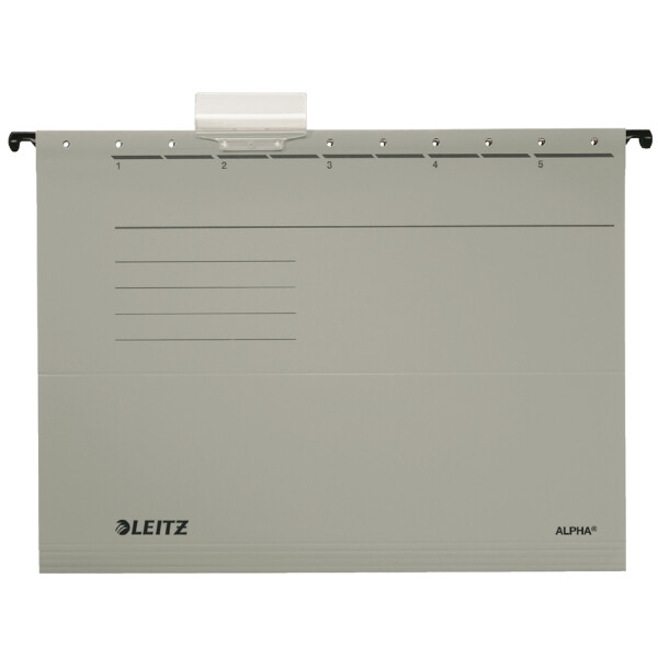 LEITZ ALPHA Hängemappe, A4, seitlich offen, grau