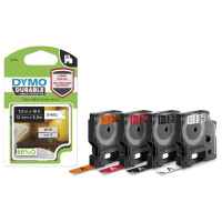 DYMO D1 Schriftbandkassette weiß schwarz, 12 mm x 3 m