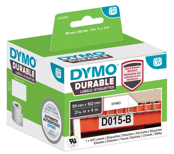 DYMO LabelWriter-Etiketten High Performance, 19 x 64 mm