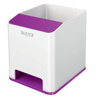 LEITZ Sound Stifteköcher WOW Duo Colour, 2 Fächer, pink
