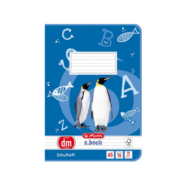 herlitz Schulheft x.book, DIN A5, Lineatur 27 liniert