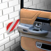 IWH Autotür-Schutzleiste für Garage, weiß rot