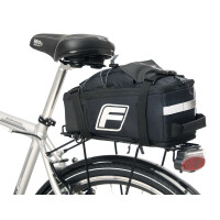 FISCHER Fahrrad-Gepäckträgertasche 2in1, schwarz