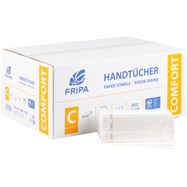 Fripa Handtuchpapier COMFORT, 250 x 330 mm, C-Falz, hochweiß