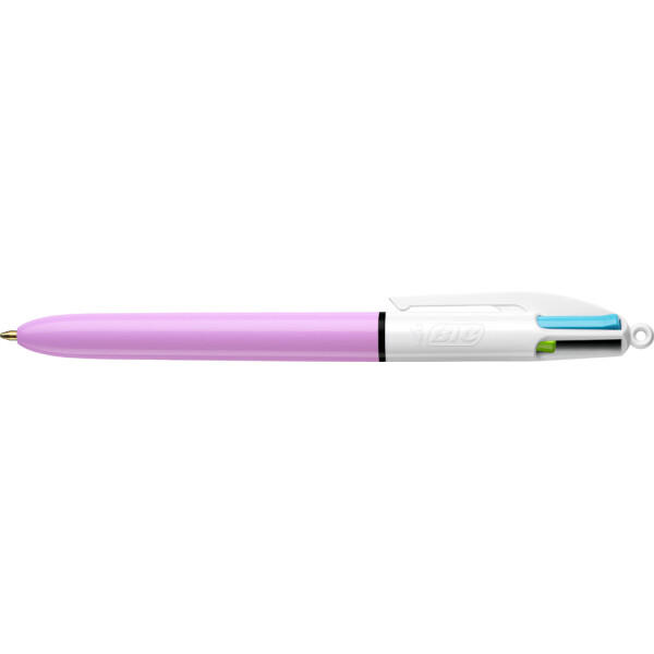 BIC Druckkugelschreiber 4 Colours Fun, hellblau weiß