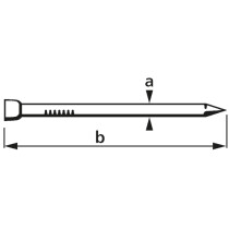 suki. Drahtstift, Stauchkopf, 1,4 x 25 mm, blank, 400 g
