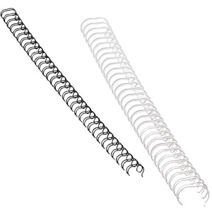 Fellowes Drahtbinderücken, DIN A4, 34 Ringe, 10 mm, weiß