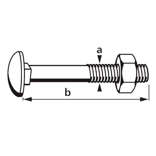 suki. Schlossschraube, Flachrundkopf, M6x60 20 mm