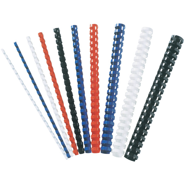 Fellowes Plastikbinderücken, DIN A4, 21 Ringe, 6 mm, schwarz