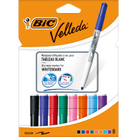 BIC Whiteboard-Marker Velleda 1741, Rundspitze, 4er Etui