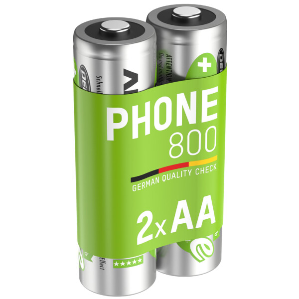 ANSMANN Dect NiMH Akku, Mignon AA, 800 mAh, 2er Blister