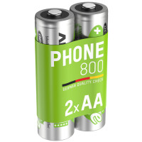 ANSMANN Dect NiMH Akku, Mignon AA, 800 mAh, 2er Blister