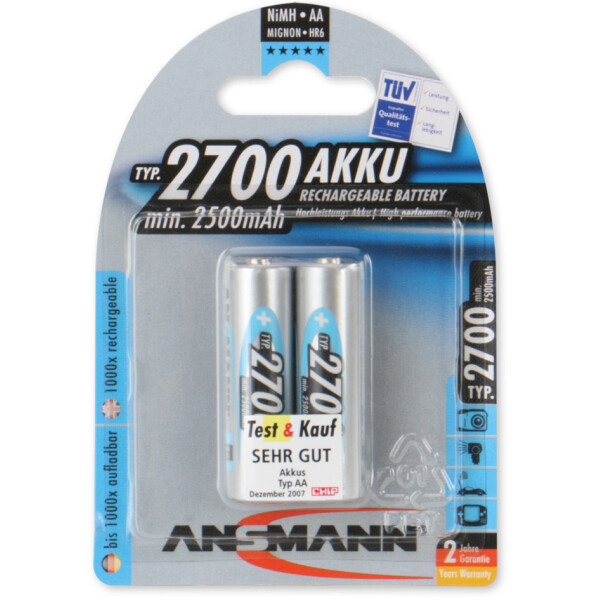 ANSMANN NiMH Akku Premium, Mignon AA, 4er Blister