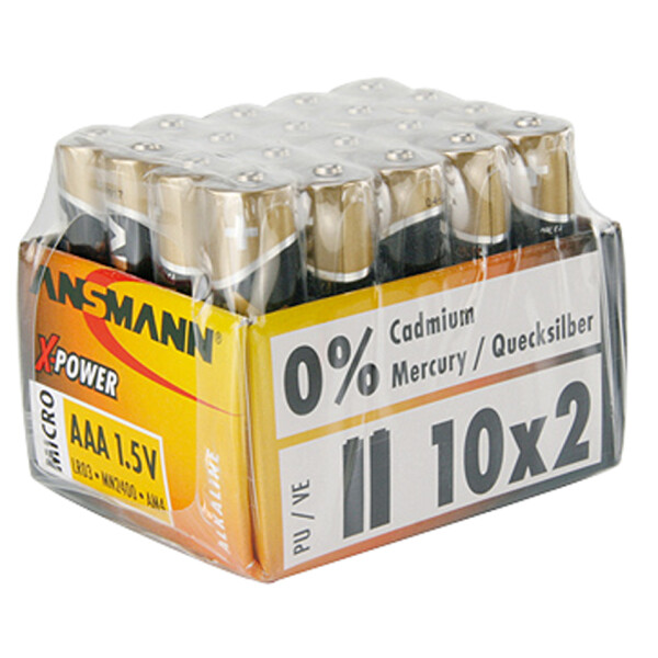 ANSMANN Alkaline Batterie "X-Power", Micro AAA, 20er Display