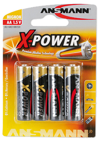 ANSMANN Alkaline Batterie "X-Power", Mignon AA, 4er Blister