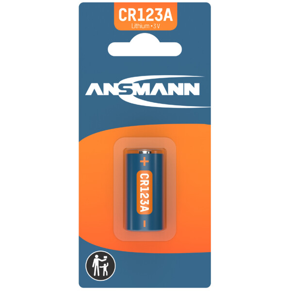 ANSMANN Lithium-Foto-Batterie "CR123A", 3 Volt, 1er-Blister