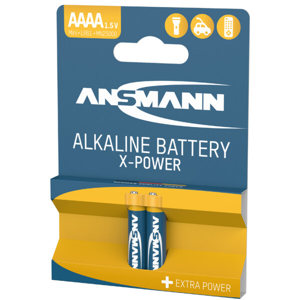 ANSMANN Alkaline Batterie "X-POWER" AAAA, 2er Blister