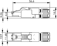 Telegärtner RJ45-Steckverbinder MFP8 IE Kat.6a (tief)T568A