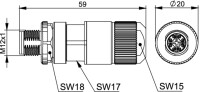 Telegärtner STX-Steckverbinder M12x1 KS X-kodiert