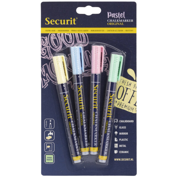 Securit Kreidemarker ORIGINAL SMALL, 4er Set, sortiert