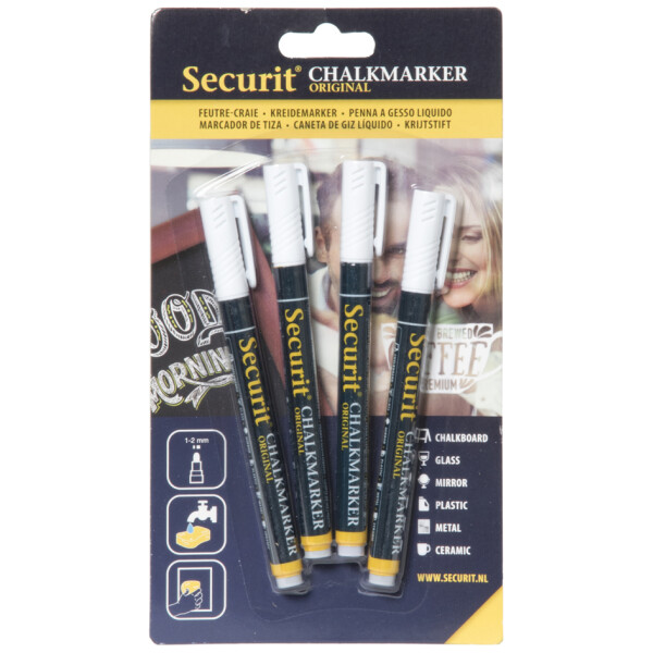 Securit Kreidemarker ORIGINAL SMALL, 4er Set, sortiert