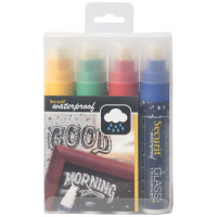 Securit Kreidemarker WATERPROOF LARGE, 4er Etui, sortiert