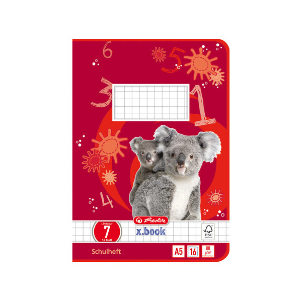 herlitz Schulheft x.book, DIN A5, Lineatur 4 liniert