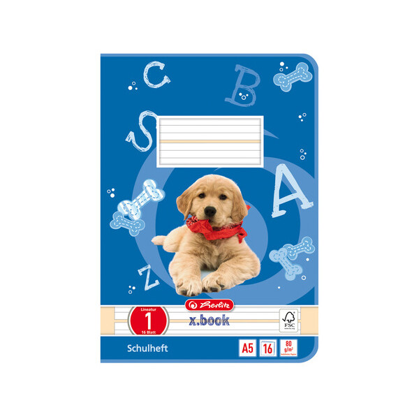 herlitz Schulheft x.book, DIN A5, Lineatur 7 kariert