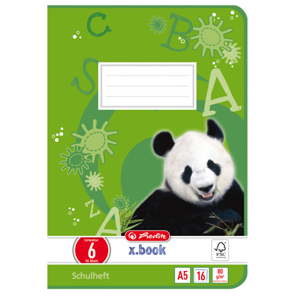 herlitz Schulheft x.book, DIN A5, Lineatur 10 kariert