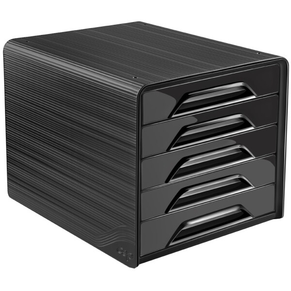 CEP Schubladenbox Smoove CLASSIC, 5 Schübe, schwarz