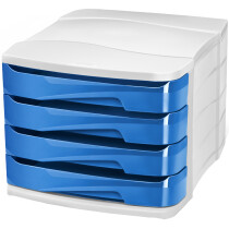 CEP Schubladenbox GLOSS, 4 Schübe, blau