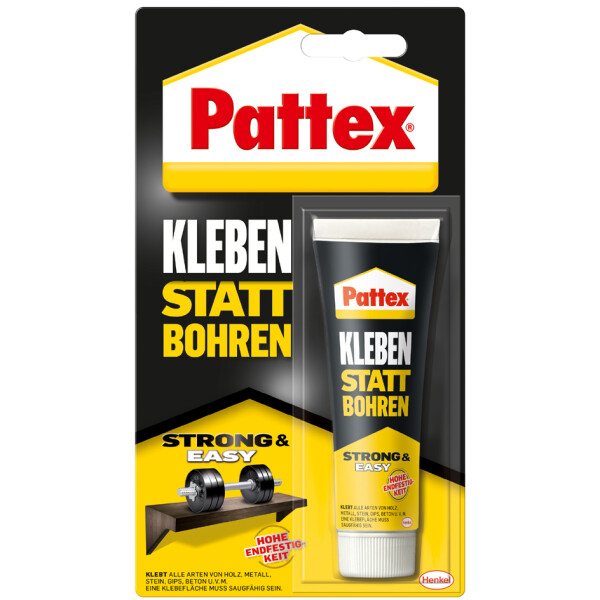 Pattex Kraftkleber Kleben statt Bohren, 50 g Standtube, weiß