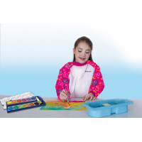 Pelikan Malschürze Boy, grau blau, mit Klettverschluss