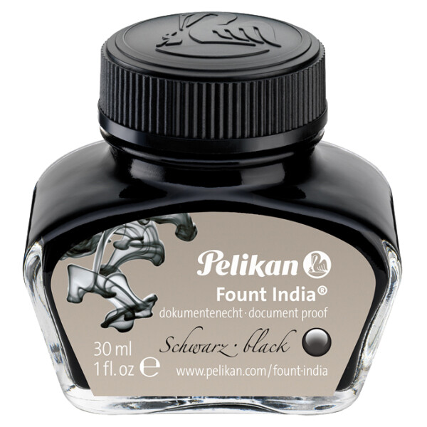 Pelikan Tinte "Fount India", schwarz, im Glas
