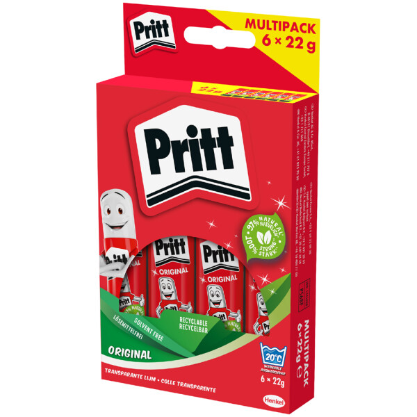 Pritt Klebestift 5 x 43 g im Multi-Pack, lösemittelfrei