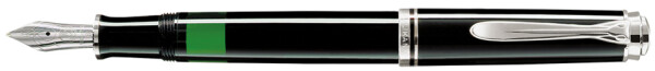 Pelikan Füllhalter "Souverän 405", schwarz silber, M