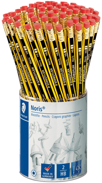 STAEDTLER Bleistift Noris mit Radierer, 72er Köcher