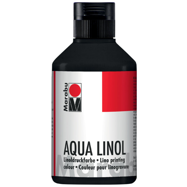 Marabu Aqua-Linoldruckfarbe, mittelgelb, 250 ml