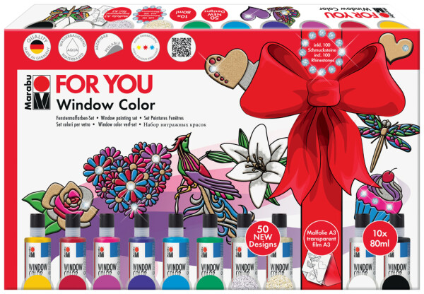 Marabu Window Color "fun & fancy", Set FOR YOU