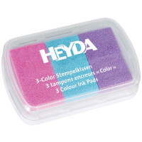 HEYDA Stempelkissen 3-Color, rosa hellblau flieder