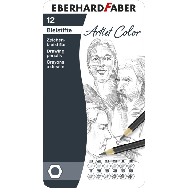 EBERHARD FABER Bleistift Artist Color, 12er Metalletui
