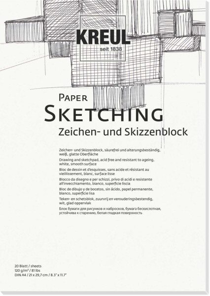 KREUL Künstlerblock Paper Sketching, DIN A3, 20 Blatt