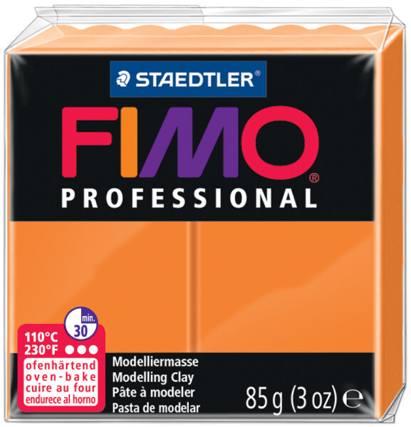 FIMO PROFESSIONAL Modelliermasse, ofenhärtend, orange, 85 g