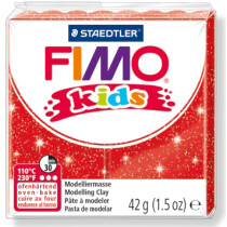 FIMO kids Modelliermasse, ofenhärtend, glitter-rot,...