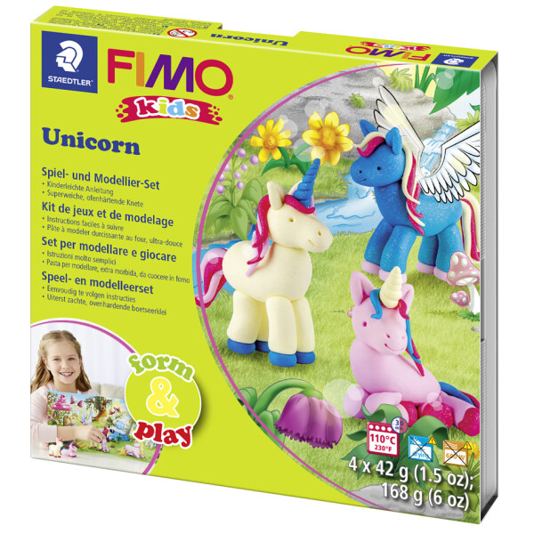 FIMO kids Modellier-Set Form & Play "Unicorn", Level 2