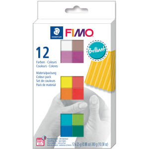 FIMO SOFT Modelliermasse-Set "Brilliant", 12er Set