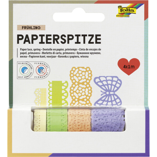 folia Papierbordüren "Creative", selbstklebend, weiß