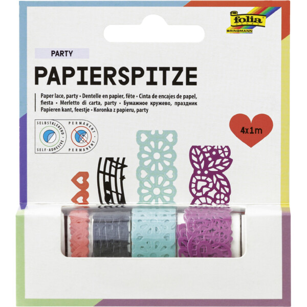 folia Papierbordüren "Creative", selbstklebend, weiß