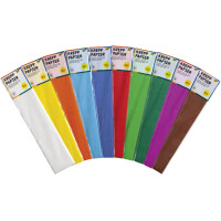 folia Krepp-Papier, 500 mm x 2,5 m, 32 g qm, farbig sortiert